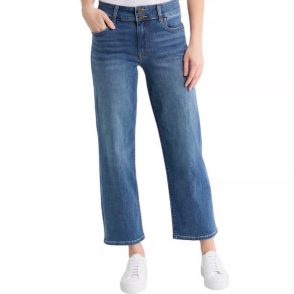 Kut from the Kloth Denim - KUT from the Kloth Lucy High Rise Wide Leg Jeans Women’s 8 Blue Double Button